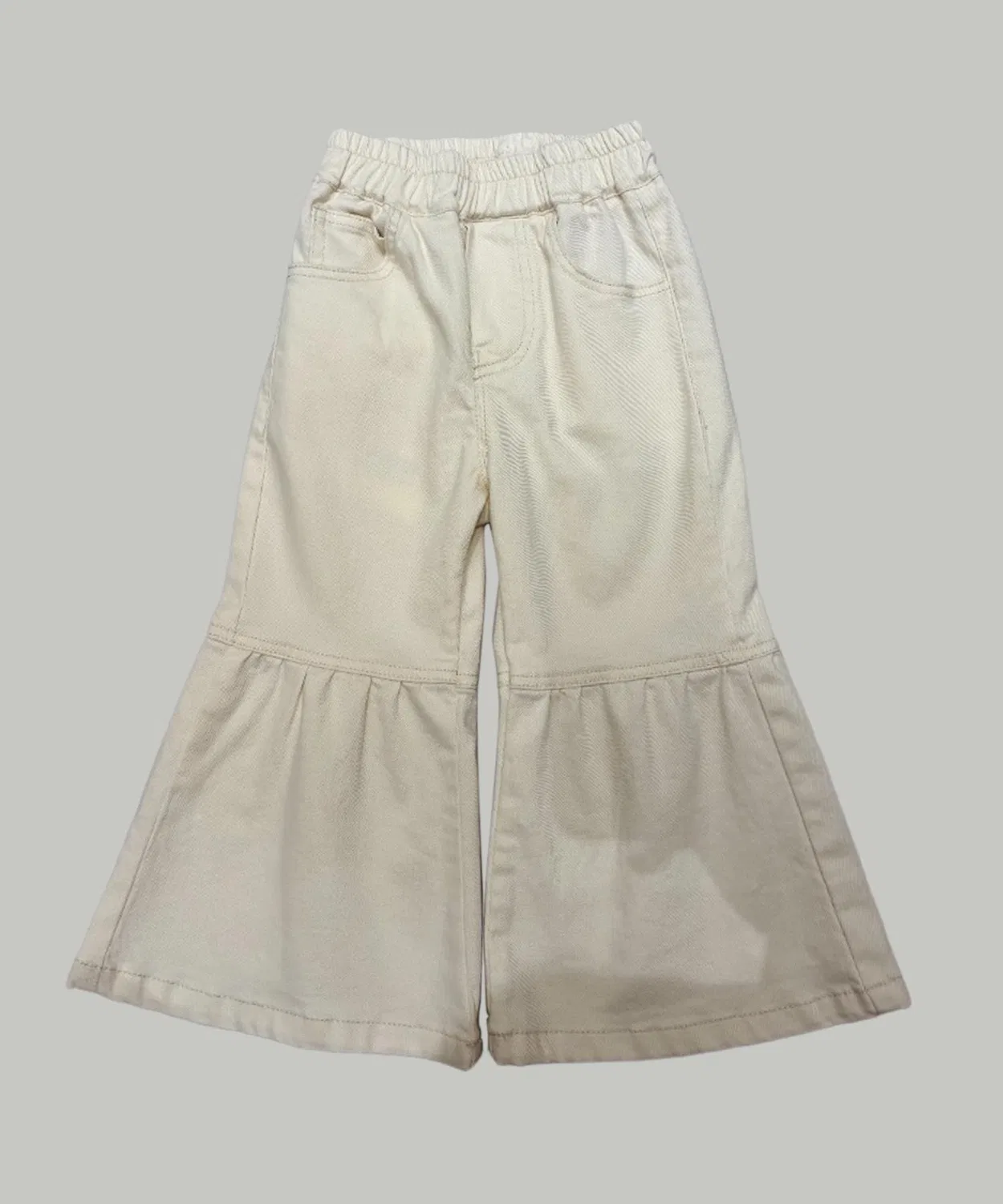 Детские брюки-клеш с широкой посадкой aimoha, Off White