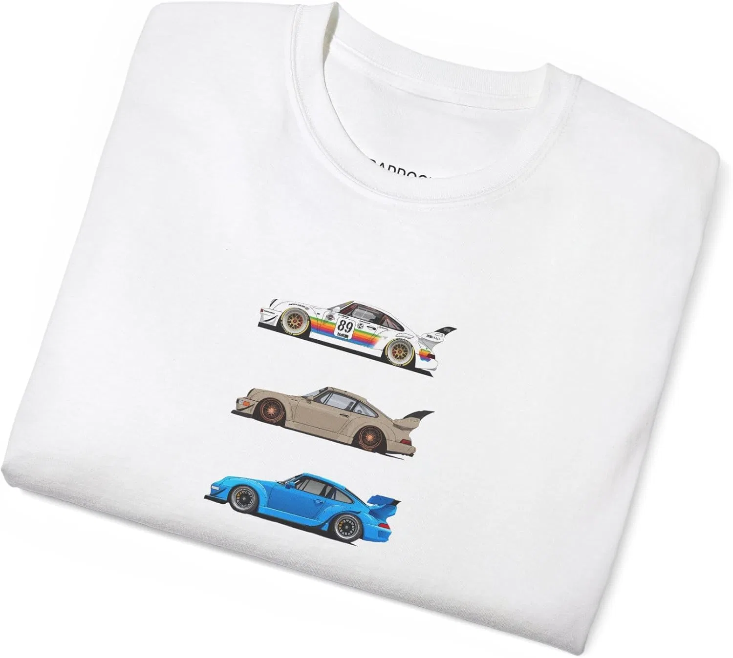Мужская футболка с принтом Anime Car, белый — фото 4