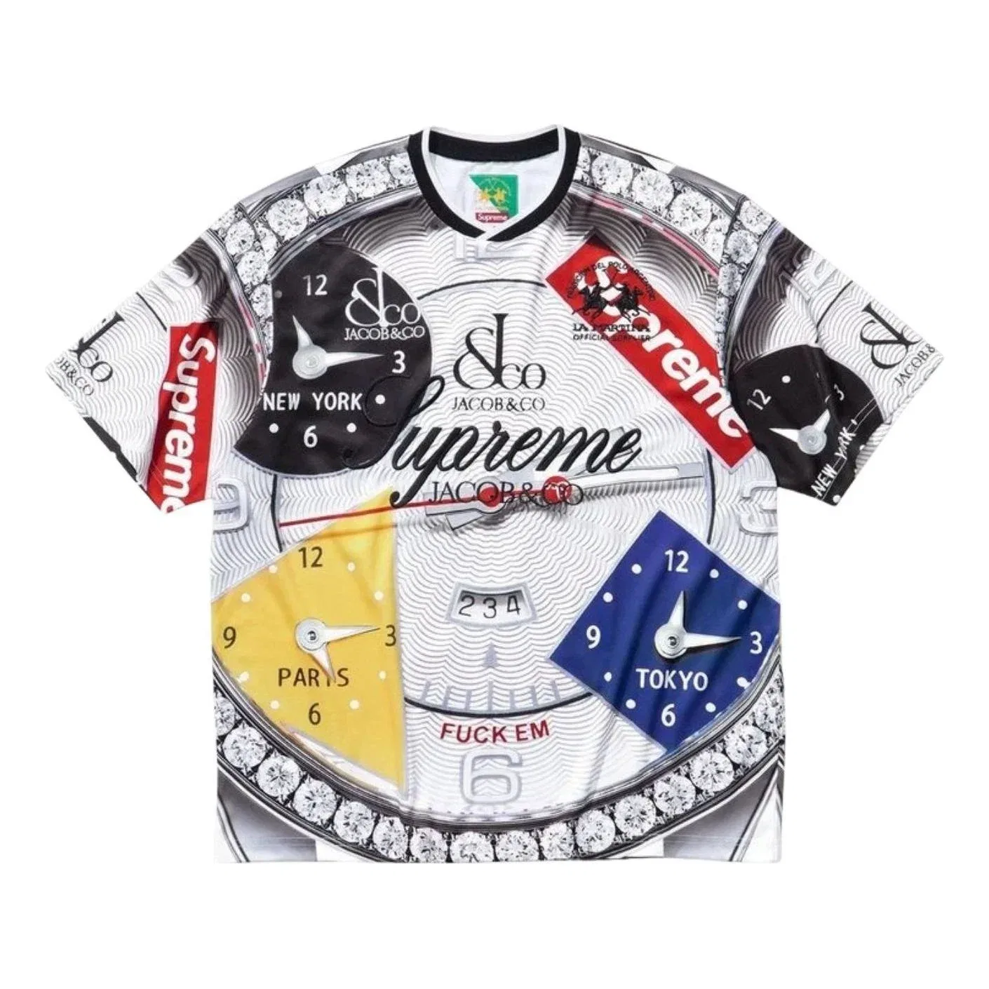Мужская футболка с принтом Supreme x La Martina SS26 Soccer Jersey, белый