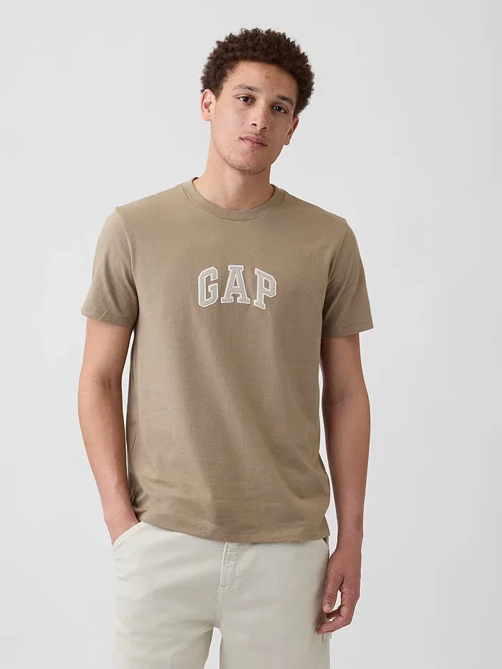 Рубашка бежевая Gap, бежевый