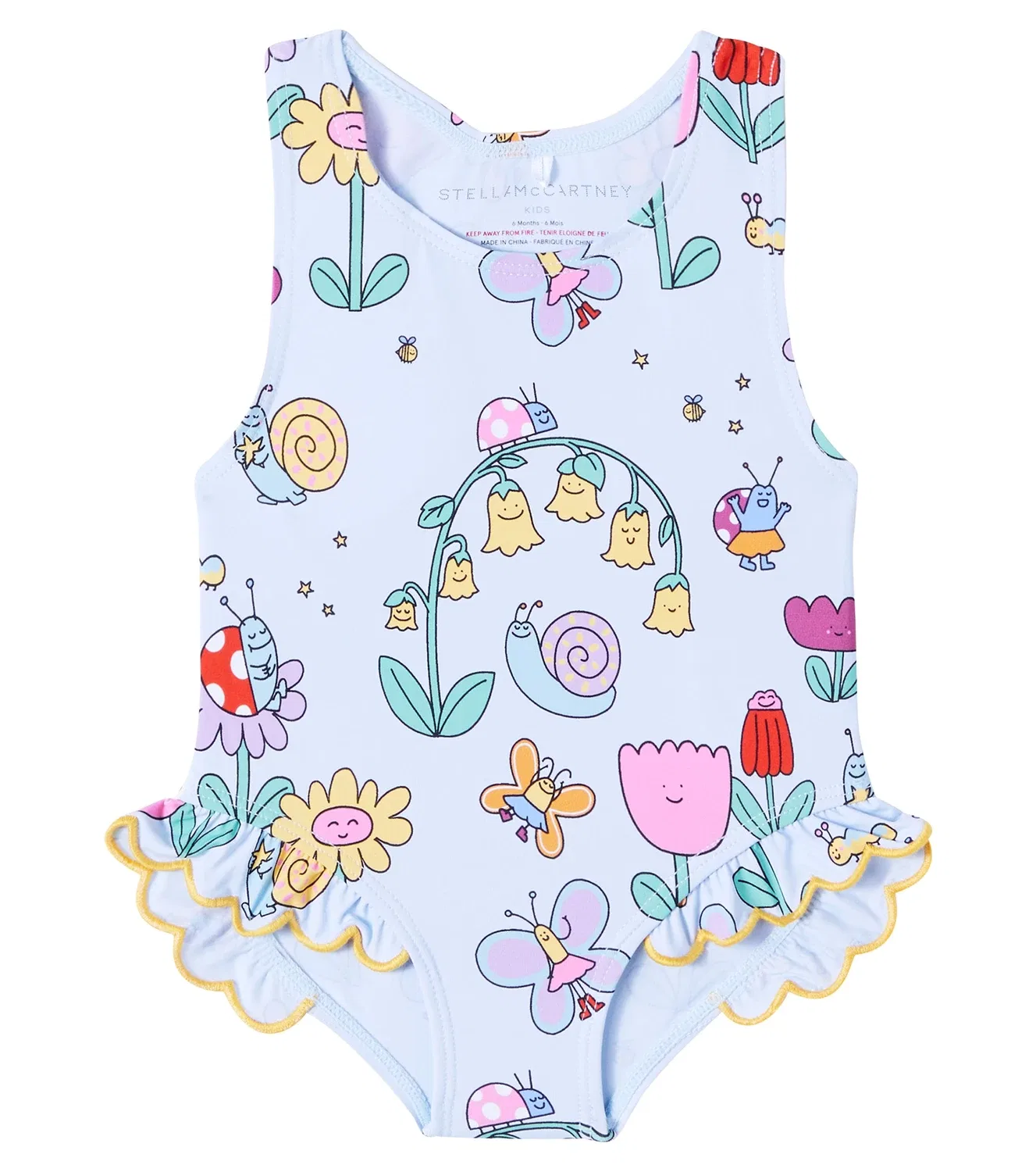 Раздельный купальник с принтом Baby Bug House Stella Mccartney Kids, голубой