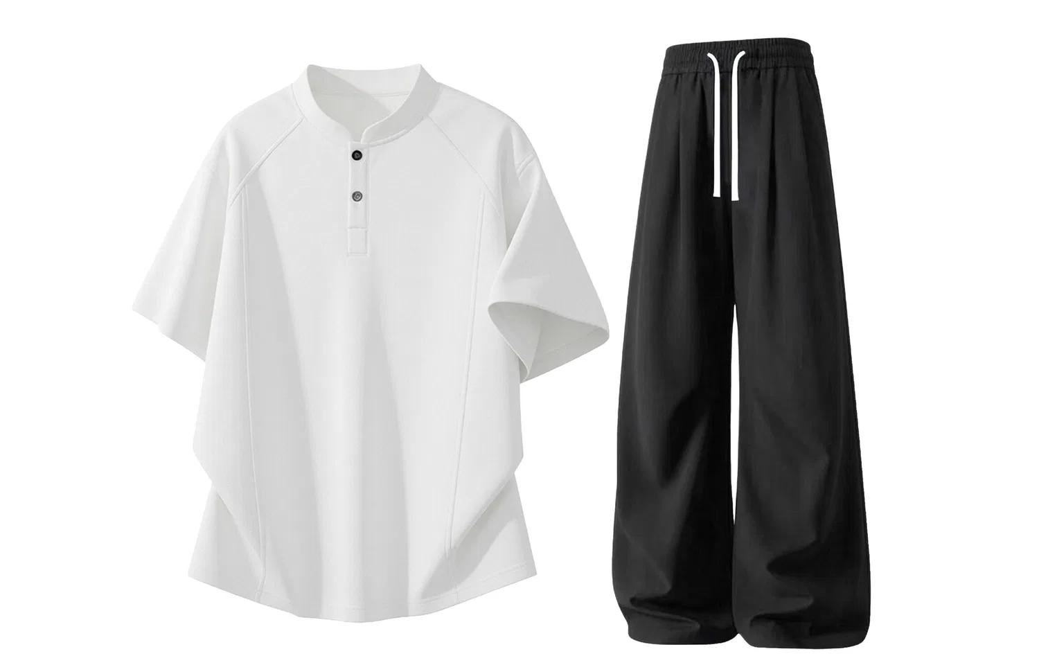 Детский спортивный костюм с отложным воротником Light Gray Top+Khaki Pants, GWAF, Серый/Хаки — фото 3