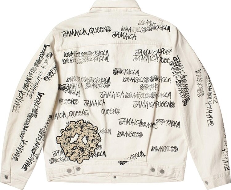 Куртка Stussy x Denim Tears x Our Legacy TTL Denim Jacket 'White', белый — фото 3