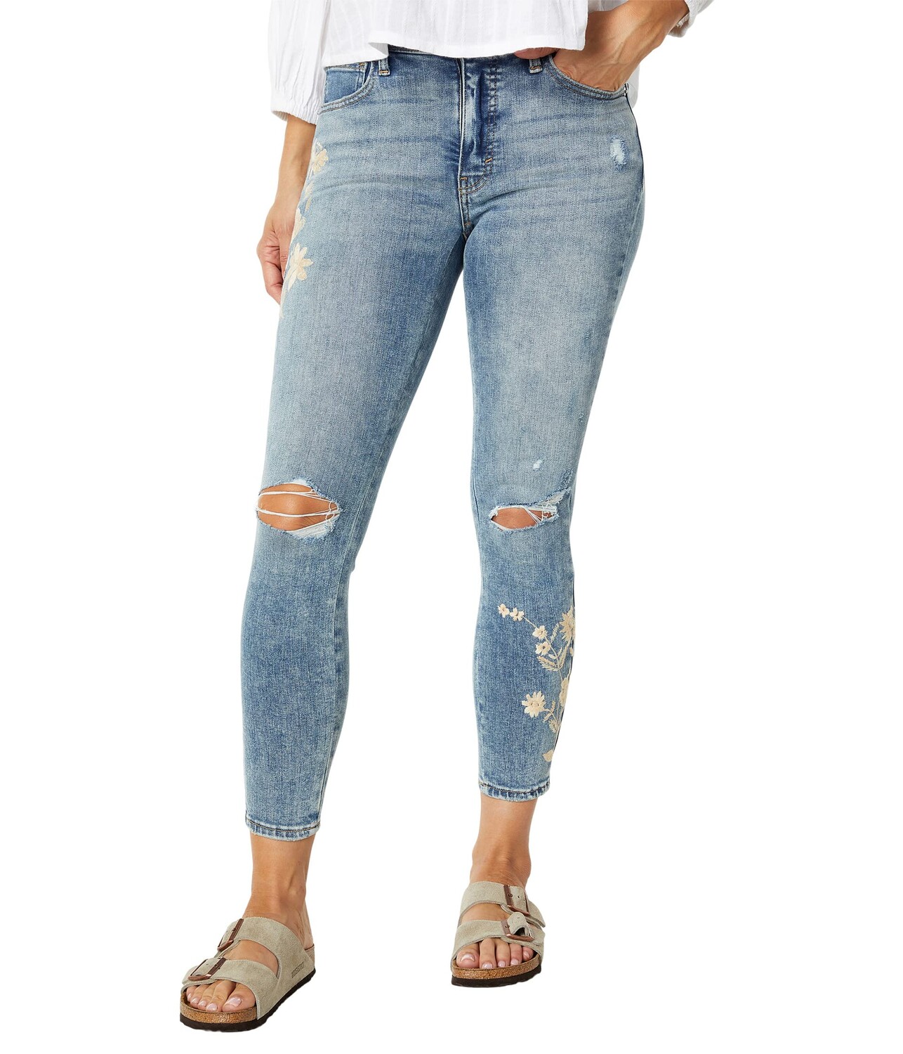 

Джинсы Lucky Brand, High-Rise Bridgette Skinny in Manifest Destructed