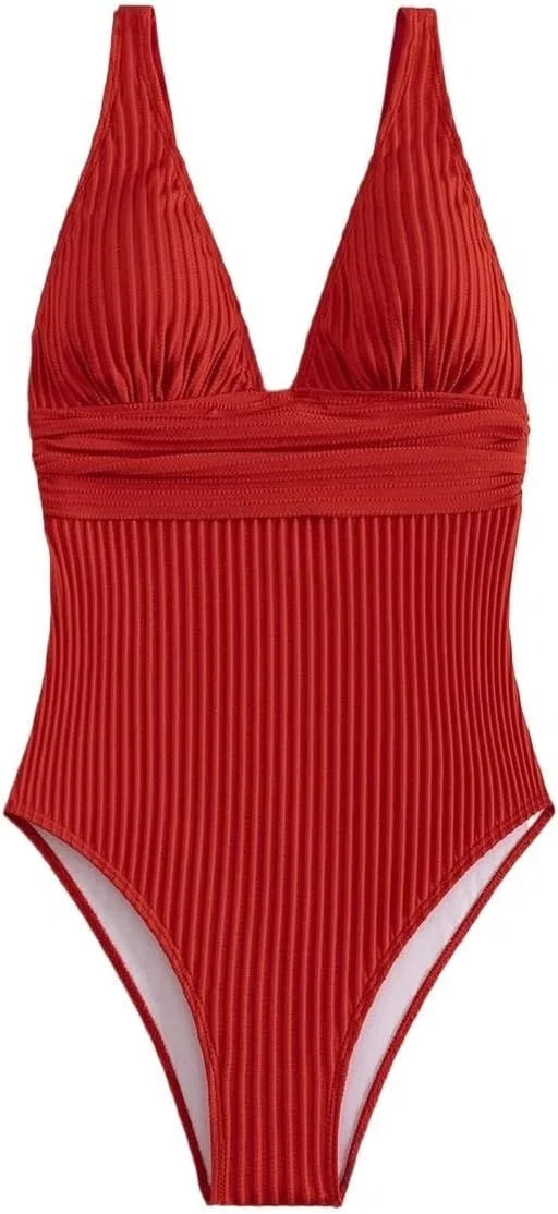 Женский цельный купальник монокини с высокой растяжимостью, Red