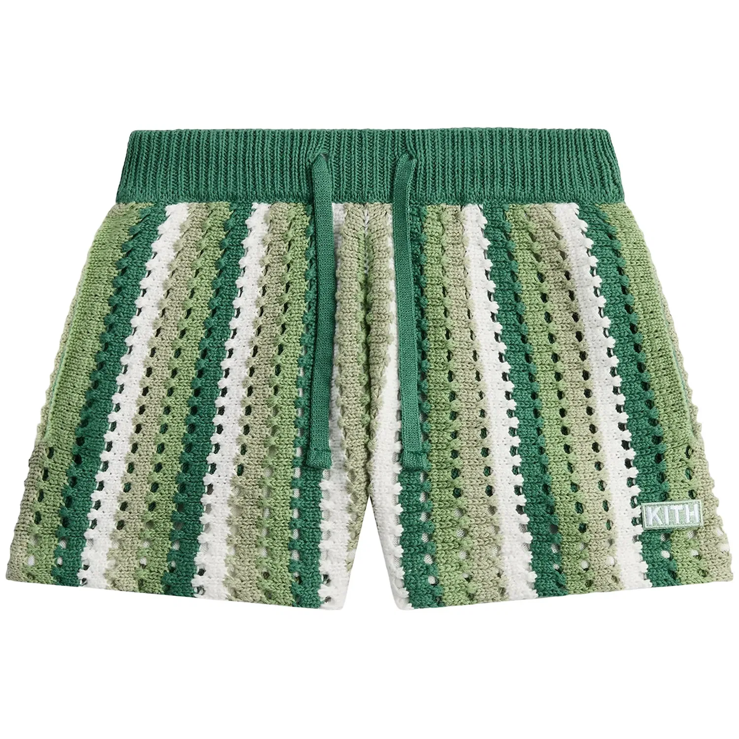 Шорты Kith Open Knit Camp Short, зеленый