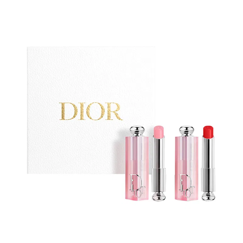 Женский набор бальзамов для губ с эффектом изменения цвета, DIOR, Pink/Strawberry — фото 4