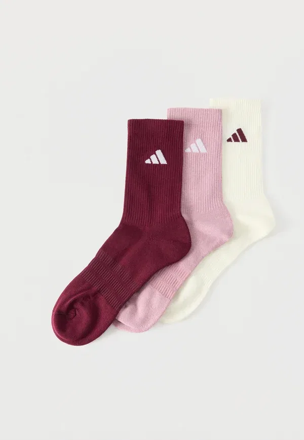 Набор из 3 спортивных носков унисекс Adidas Performance, белый/сиреневый/бордовый