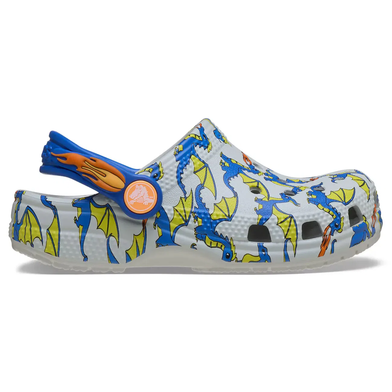 Детские сабо для мальчиков с принтом Classic Dragon Graphic Clog T Crocs, Gris