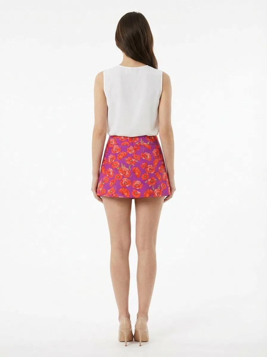 Женская мини-юбка с контрастным дизайном Bicolor Cotton Mini Skirt Dolce & Gabbana, Bicolor — фото 2
