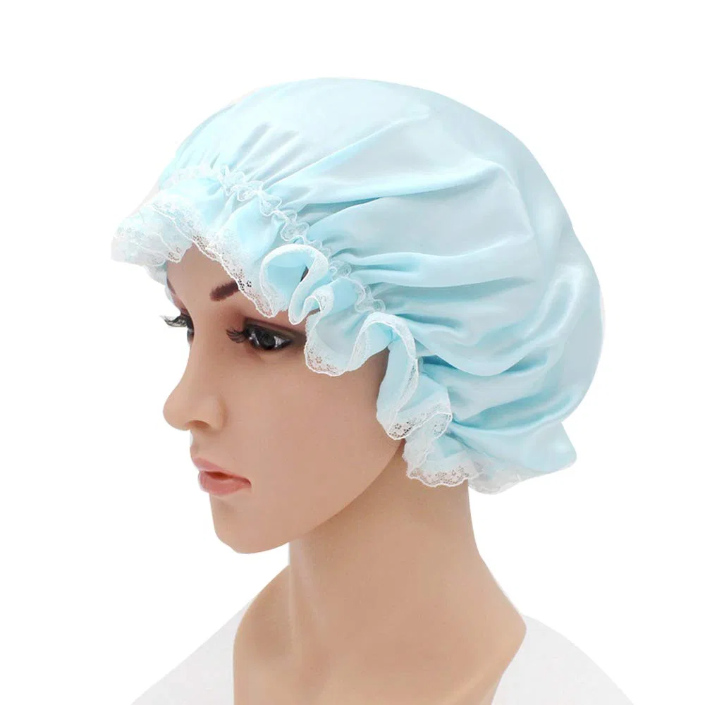 Шапочка для душа из натурального шелка Gaorui, 200 г, Sky Blue
