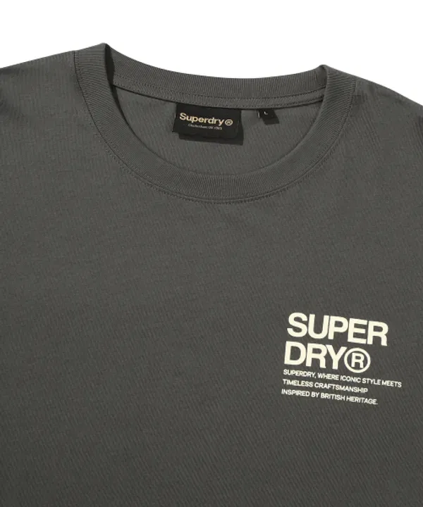 Футболка с логотипом, Superdry, темно-серый — фото 3
