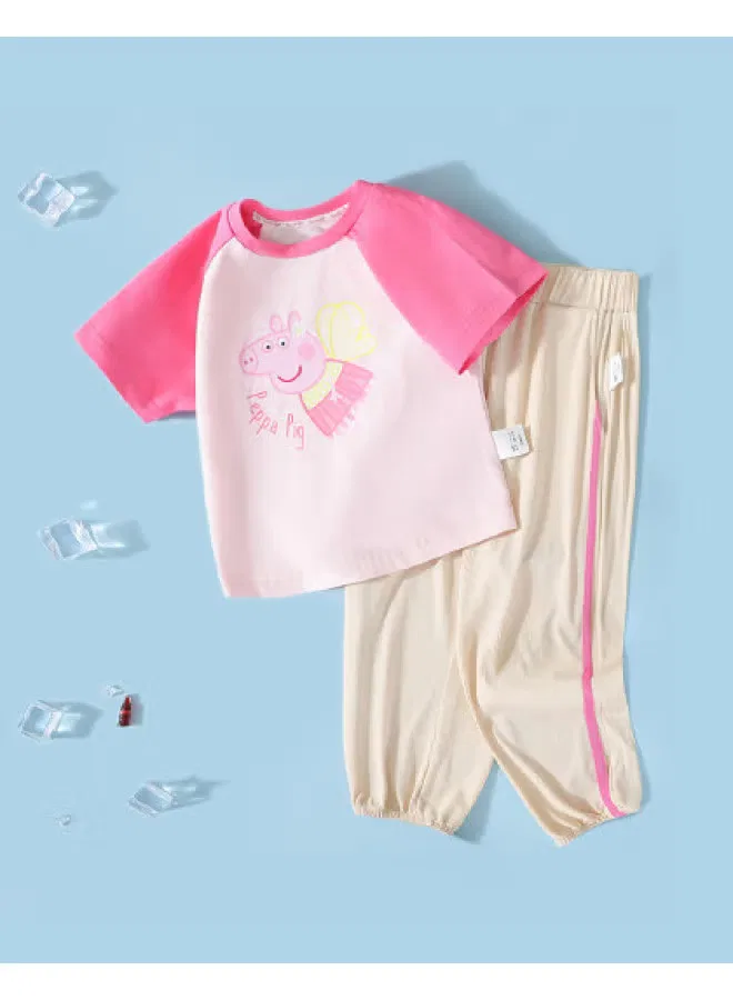 Комплект с коротким рукавом и брюками Peppa Pig, светло-розовый