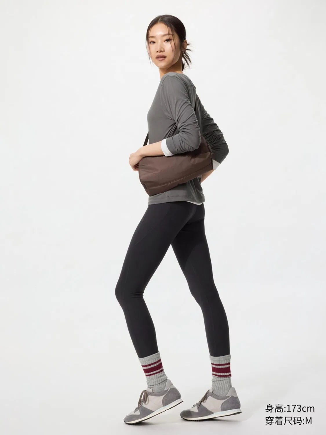 Леггинсы спортивные эластичные Uniqlo, черный