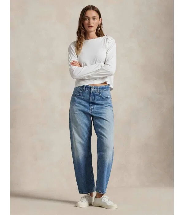Женские джинсы свободного кроя Boyfriend Polo Ralph Lauren, синий — фото 2
