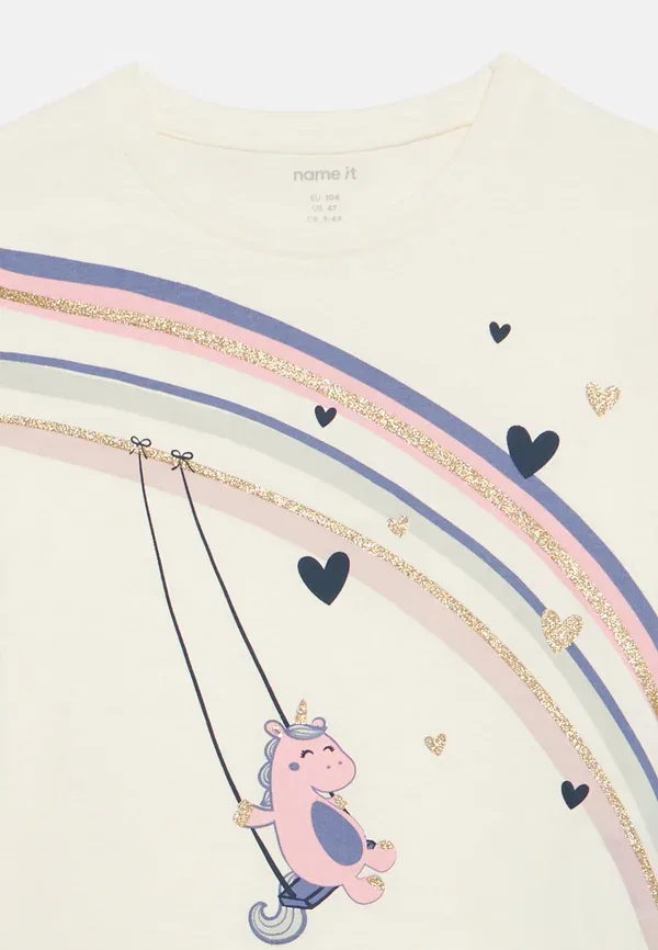 Комплект из 2 футболок с длинным рукавом Unicorn Name It Cloud Dancer, Dawn Pink, розовый — фото 4