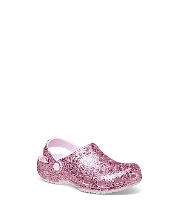 Детские сабо для девочек с глиттером Crocs, Pink Milk
