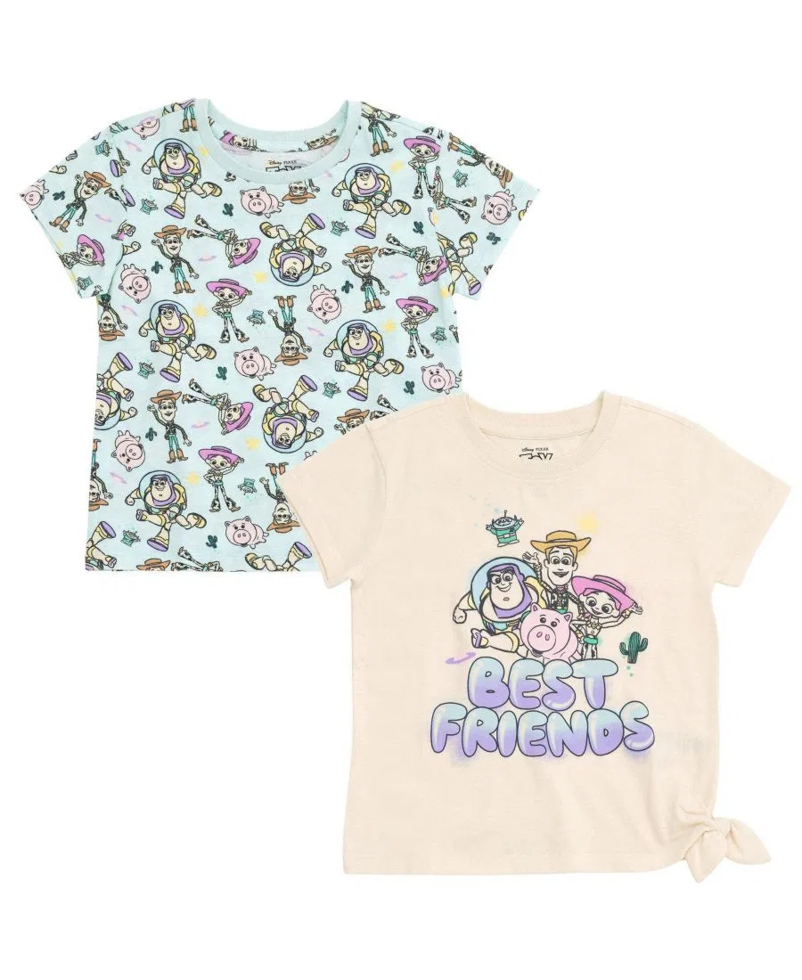 Комплект из 2 футболок с принтом Toy Story, хлопок, Cream Blue