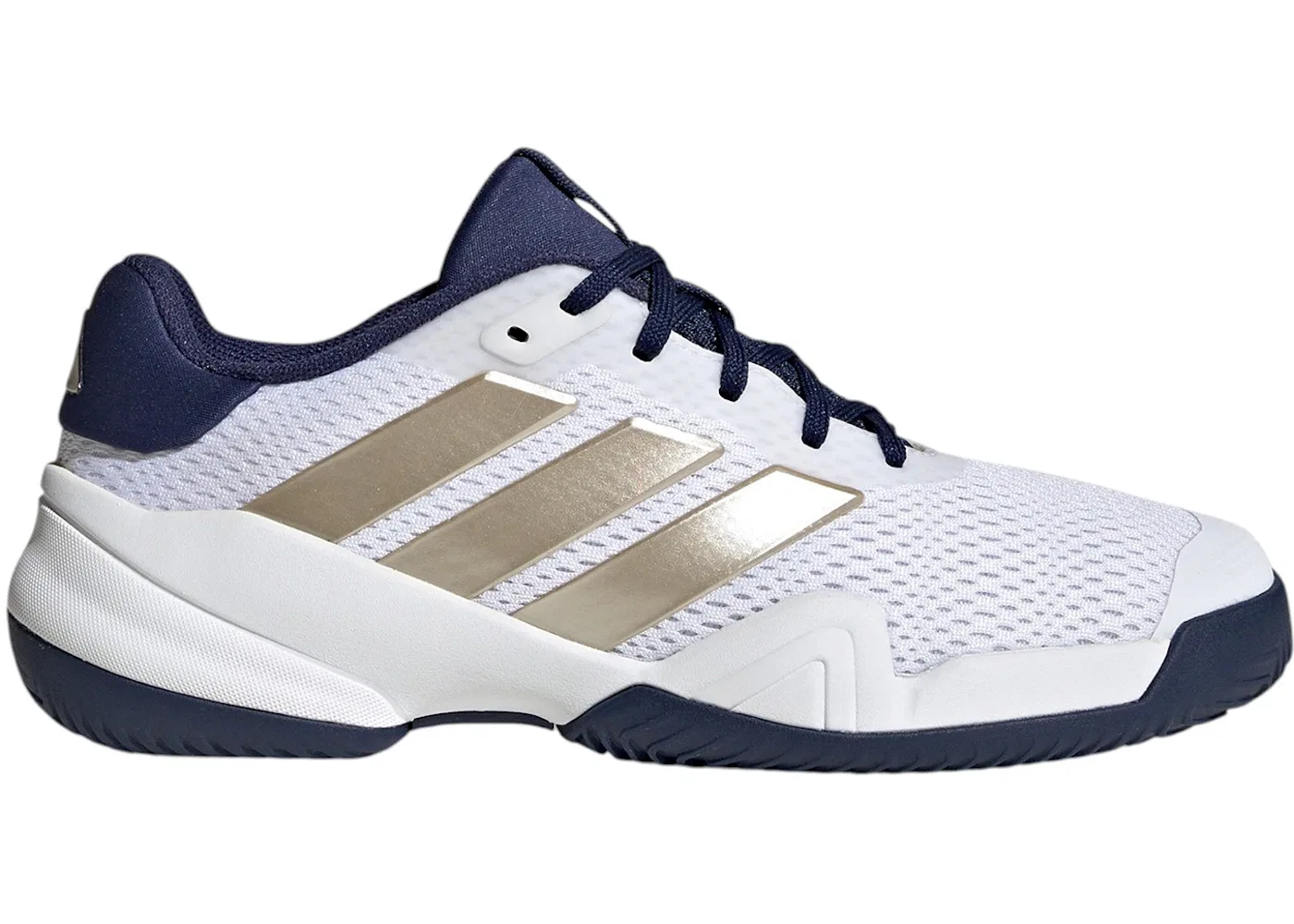 Детские кроссовки для мальчиков с перфорацией Adidas Barricade, Cloud White Cyber Metallic Dark Blue