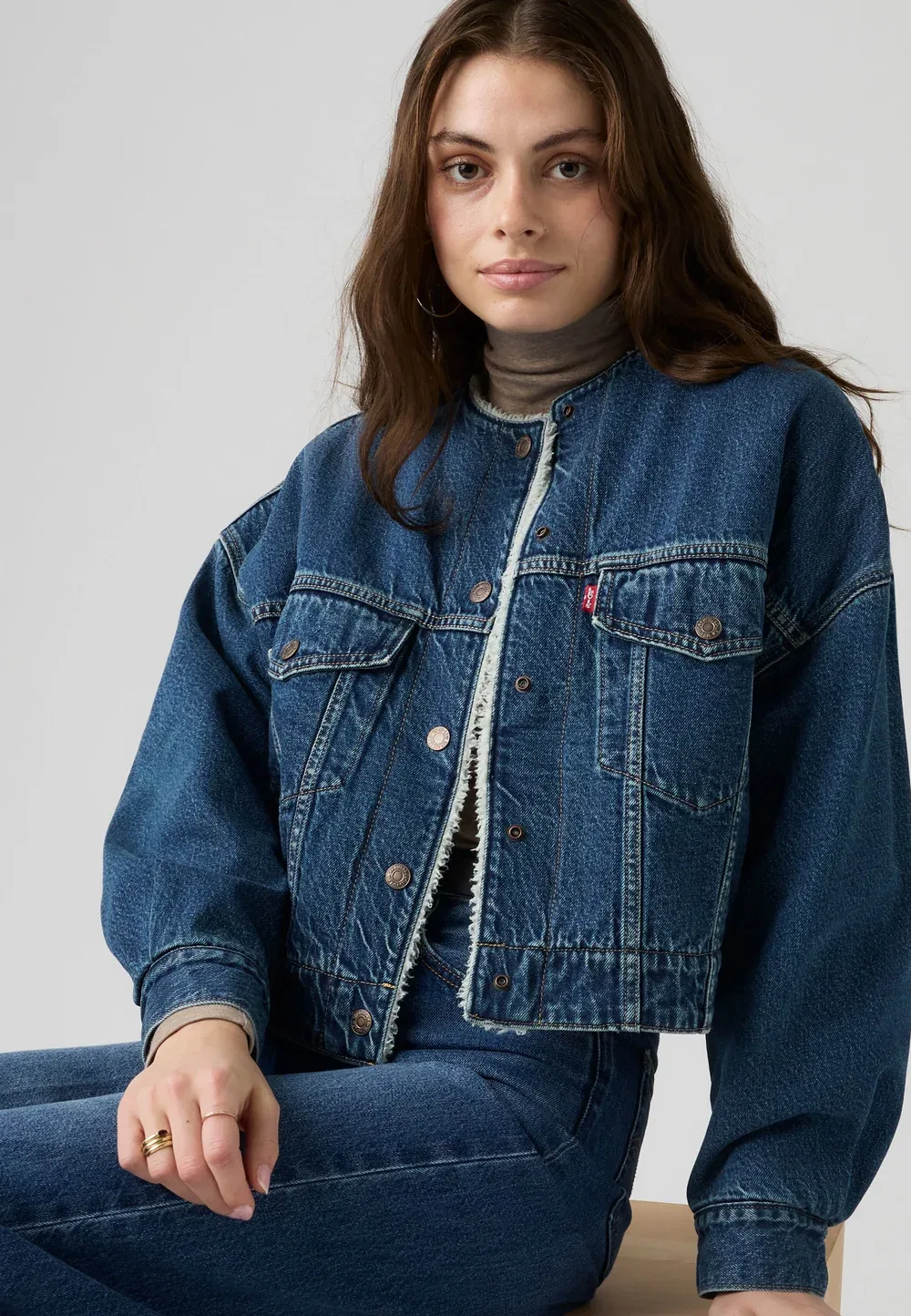 Укороченная джинсовая куртка-тракер без воротника Levi'S, Rogue Rumor — фото 3
