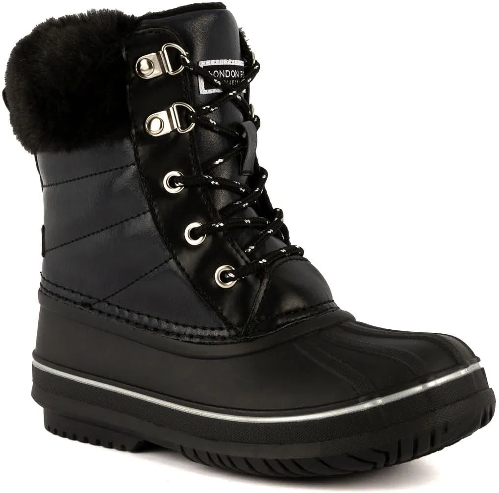Детские сапоги для девочек на меху Bell Court London Fog, Black