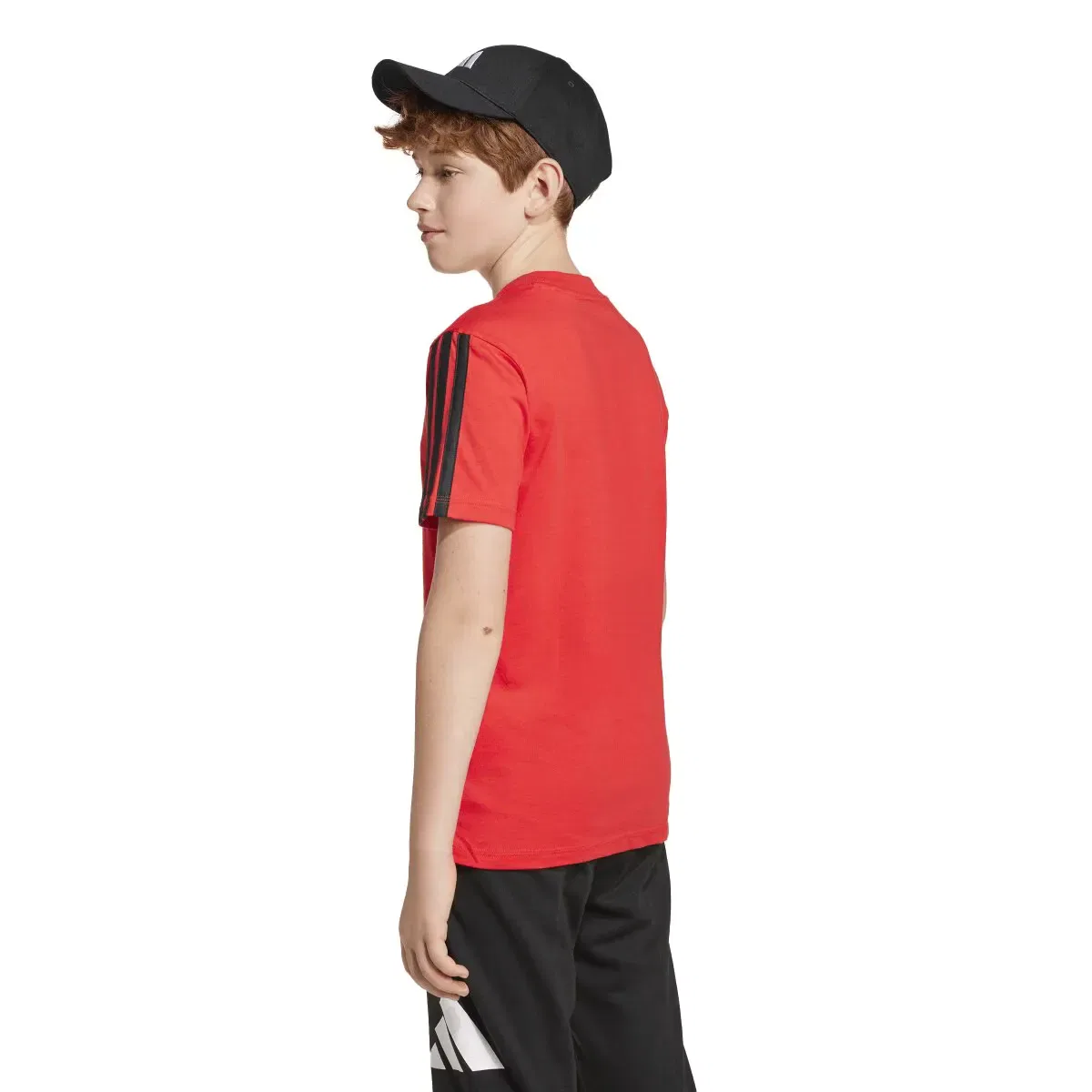 Детская футболка для мальчиков хлопковая Essentials adidas, Rojo — фото 4