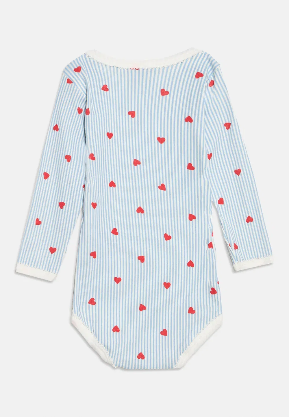 Bebe debout cote 3 pack - body Petit Bateau, White/Red