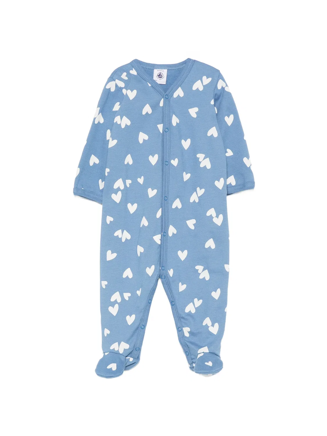 Пижама с длинными рукавами и принтом Petit Bateau, синий
