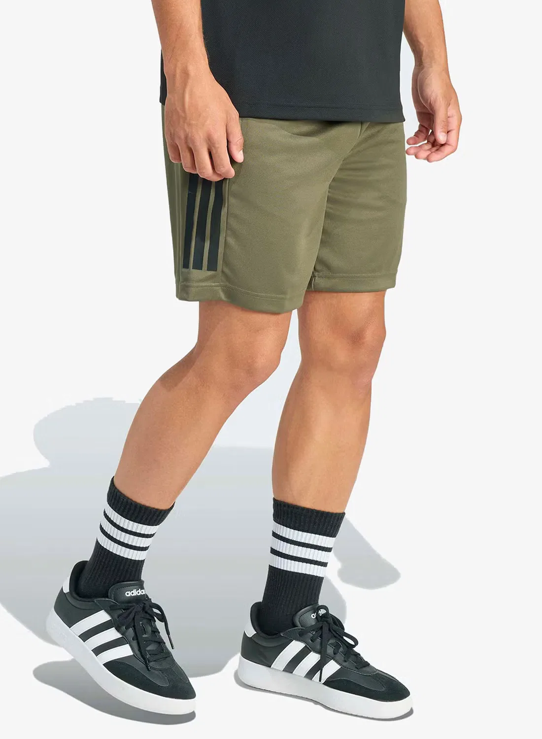 Шорты с технологией Climacool Sereno Cut 3-Stripes Adidas, оливковый