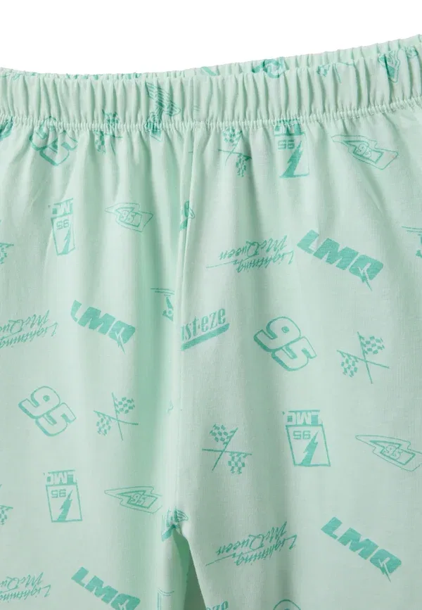 Пижамный комплект с принтом Disney Pixar, Regular fit, модель Regular fit with prints, бренд Ovs, цвет light green, светло-зеленый — фото 4