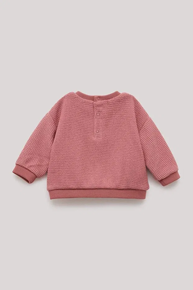Детский спортивный костюм для девочек хлопковый Bg store baby girl pink tracksuit top Layette, Pink — фото 2