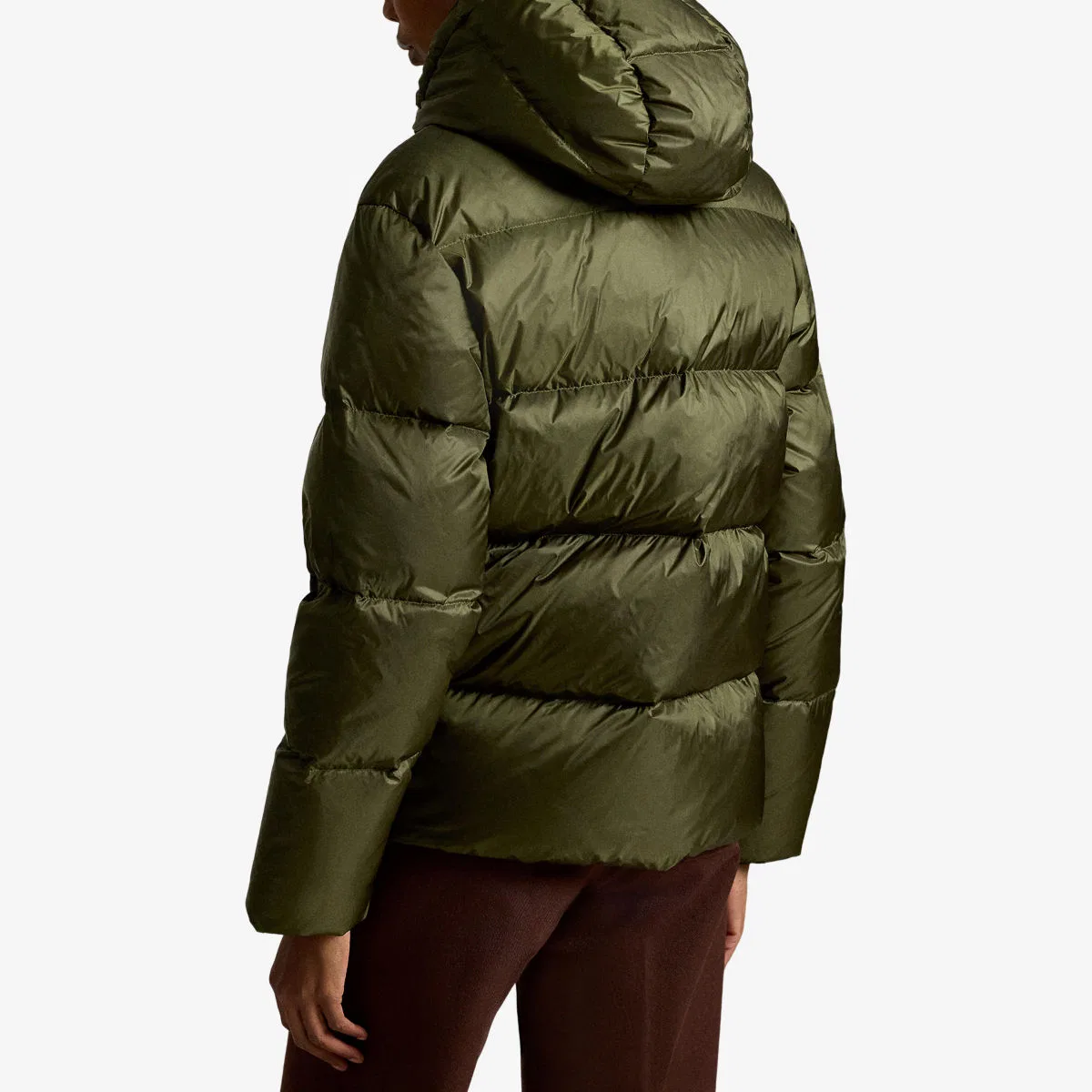 Пальто из пуха с вышитым логотипом бренда Polo Ralph Lauren — фото 4