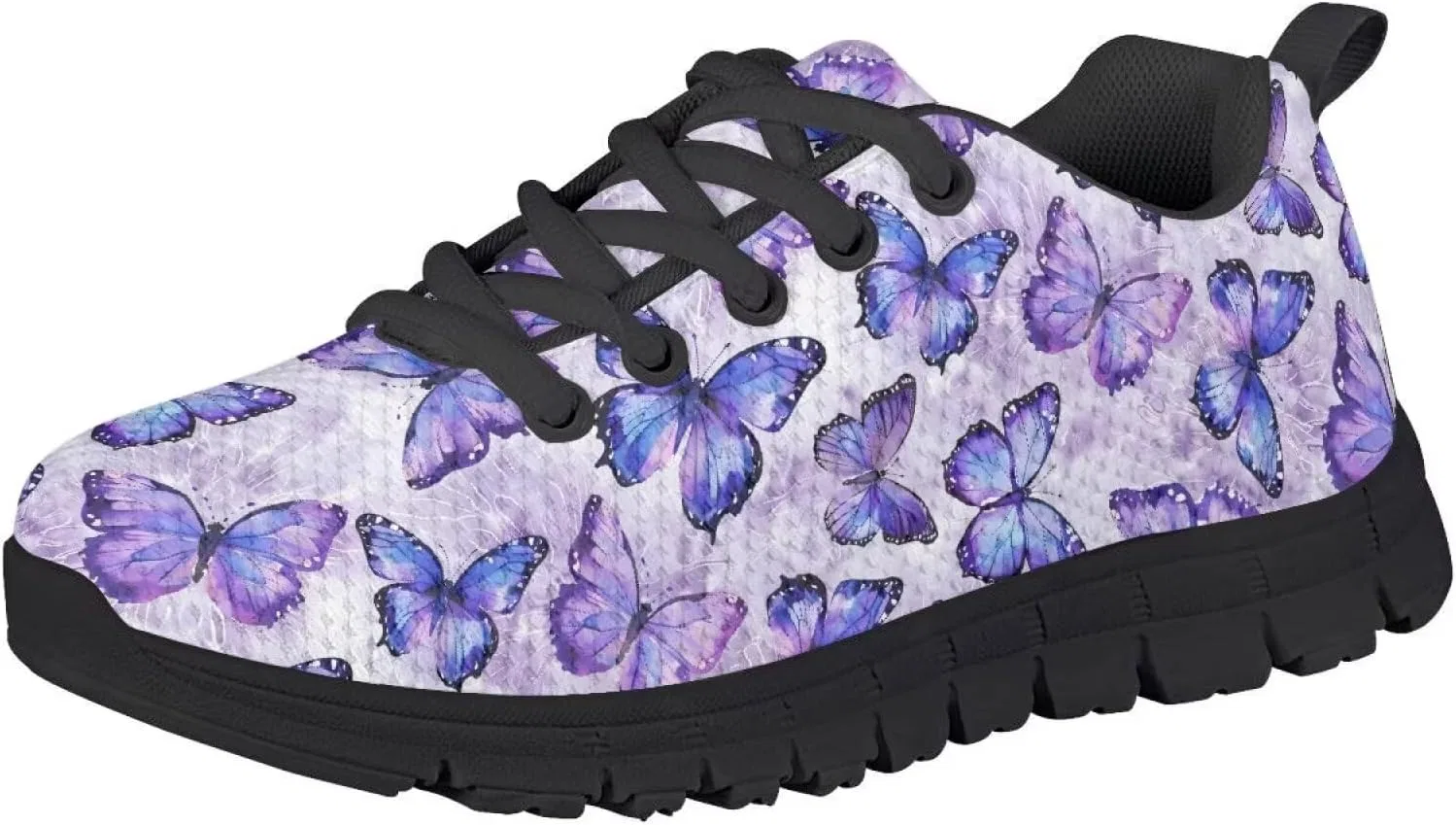 Детские кроссовки для девочек с противоскользящей подошвой Doojoayie, Purple Butterfly