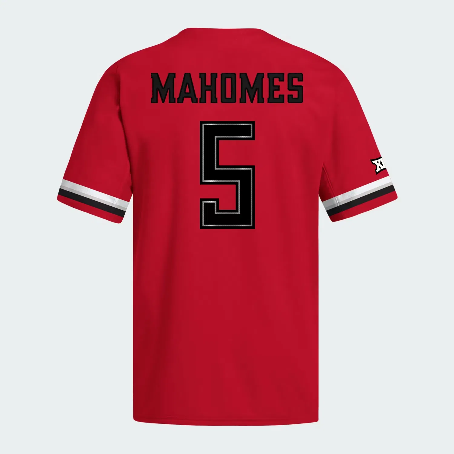 Мужская бейсбольная джерси с планкой на пуговицах Texas Tech x Mahomes Adidas Performance, Team Power Red
