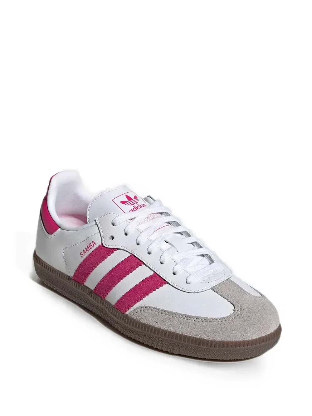 Кеды Samba из кожи со вставками Adidas Kids, белый — фото 3