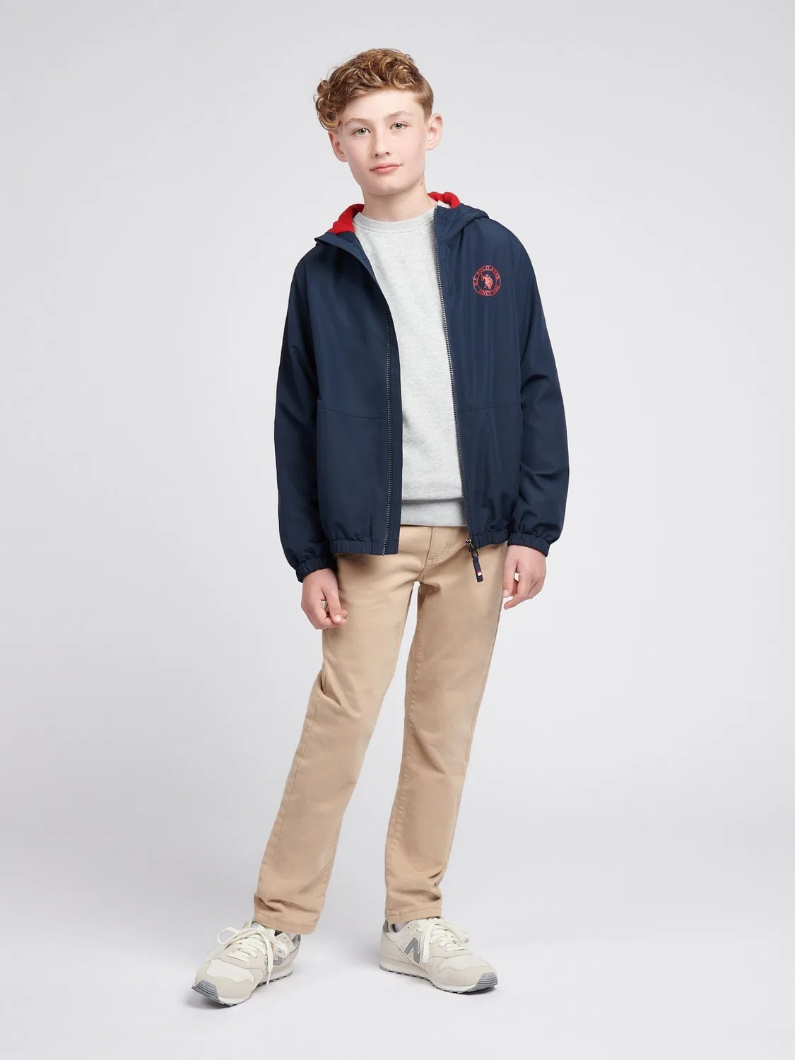 Ветровка на флисе U.S. Polo Assn., синяя — фото 3