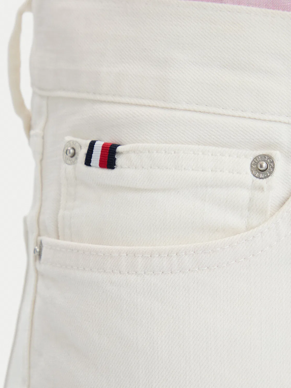 Мужские джинсы приталенного кроя Tommy Hilfiger, белый — фото 4