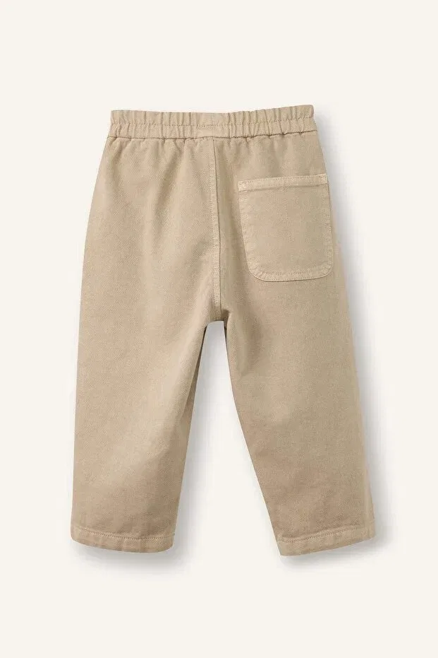 Детские брюки для мальчиков хлопковые Defacto, Beige-Bg186 — фото 3