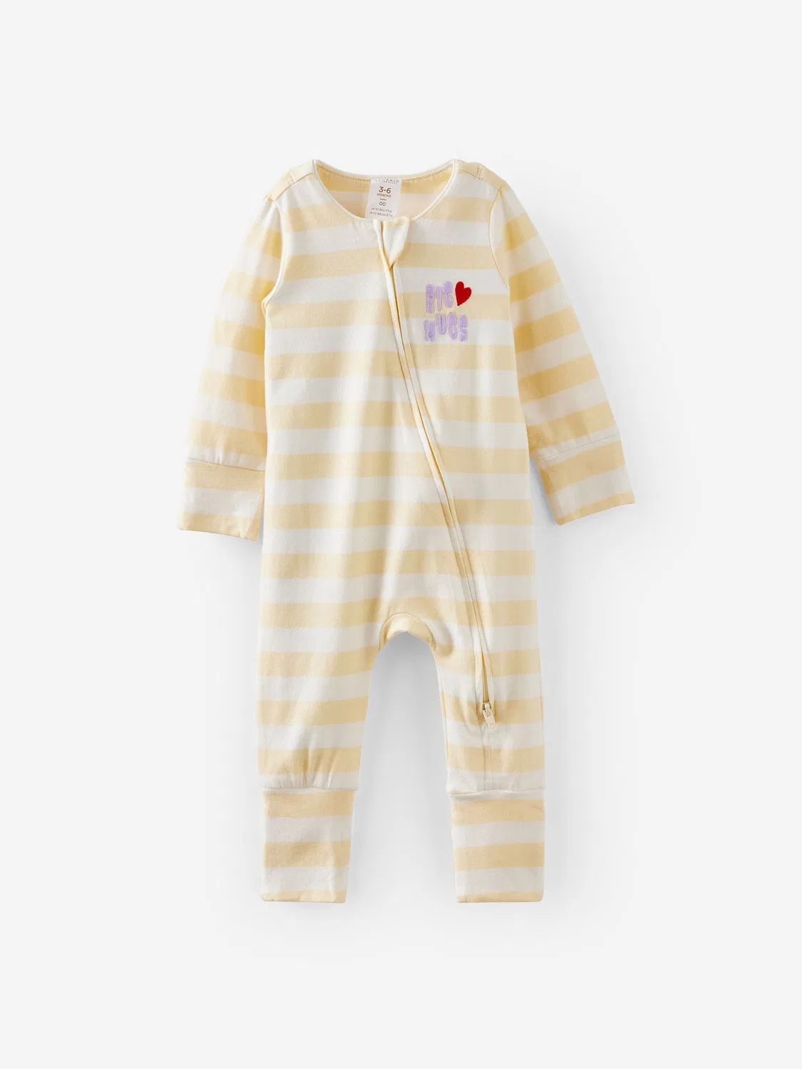 Боди-комбинезон с длинным рукавом и застежкой-молнией Cotton On, Желтый