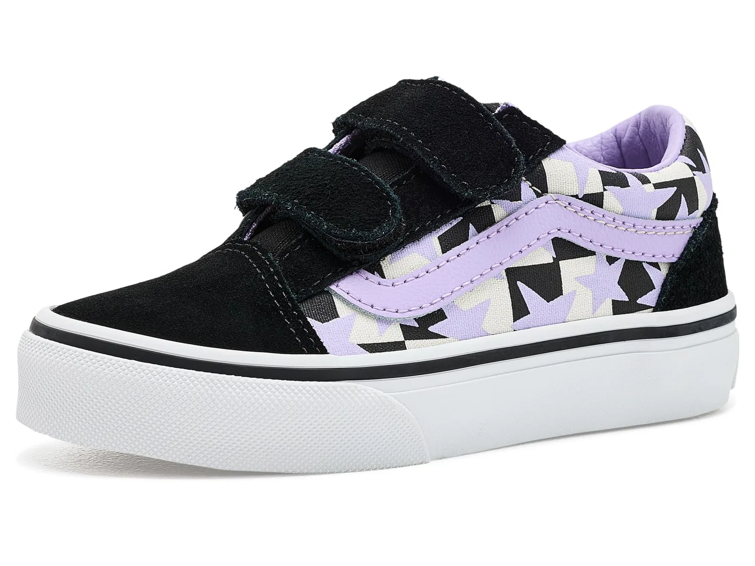 Кроссовки Old Skool V (для маленьких детей) Vans Kids, Starry Check Soft Purple
