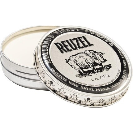 

Concrete Hold Piglet Matte Pomade Сильная фиксация без блеска Водорастворимая 113G, Reuzel