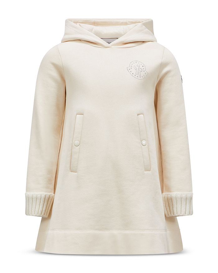 

Платье с капюшоном для девочек - Little Kid Moncler, слоновая кость/кремовый