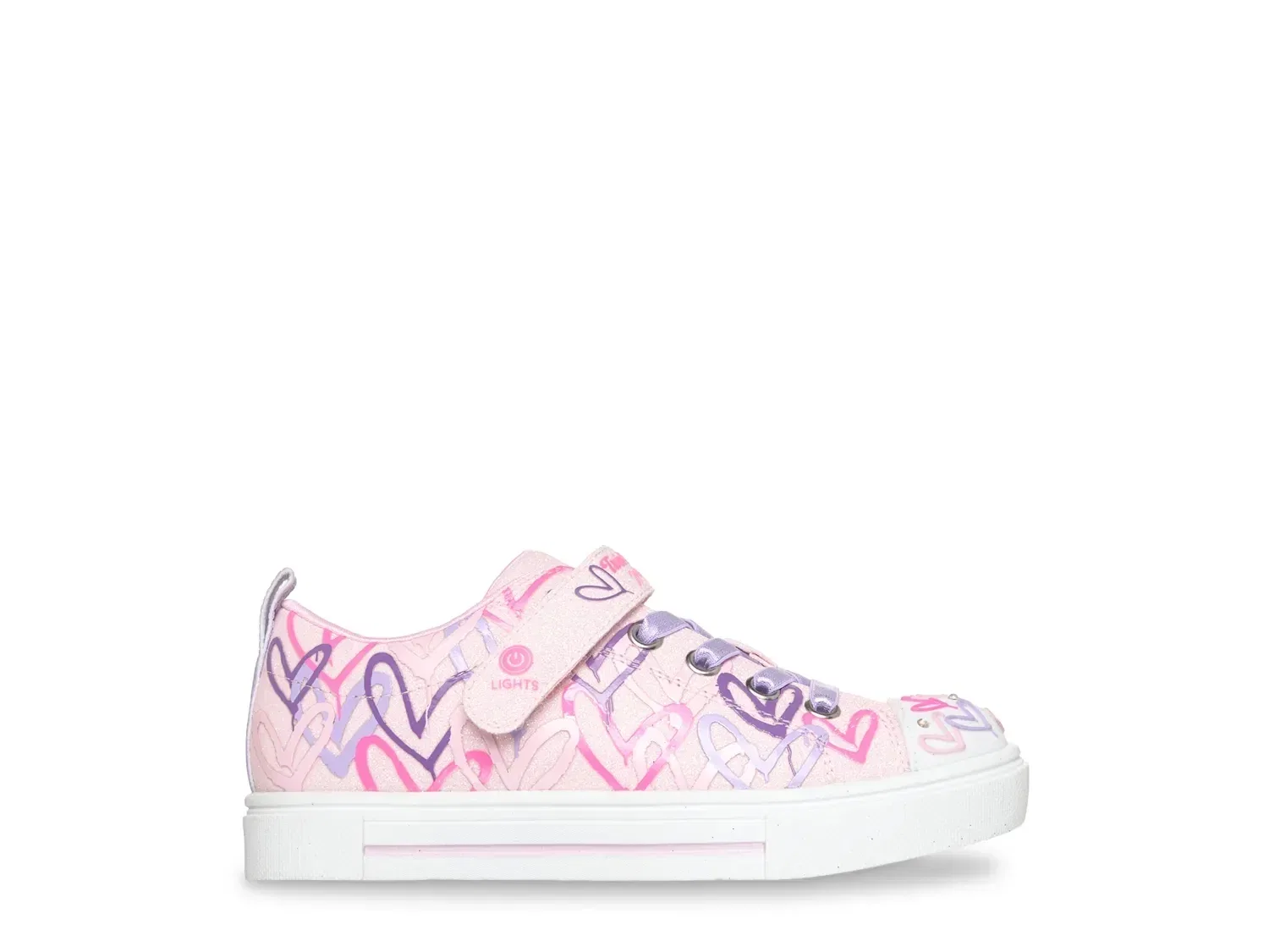 Кроссовки с подсветкой Twinkle Sparks Love Medley Skechers, светло-розовый — фото 4
