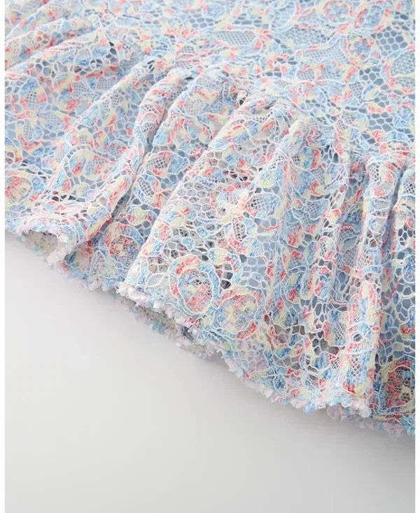Детское платье для девочек с вышивкой Ryleigh Embroidered Mini Dress Marlo Kids, мультиколор — фото 4