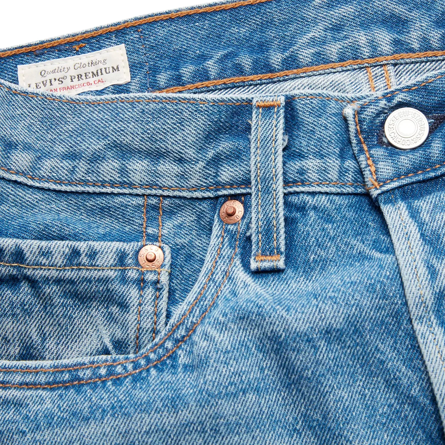 Женские джинсы кроп с моделью 501 Levi's, Indigo Blue — фото 4