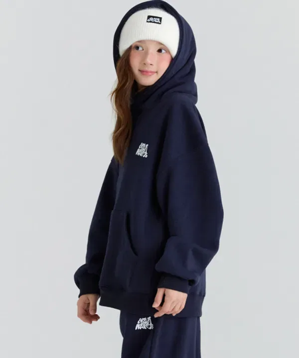 Худи с капюшоном, флисовое, E57, Ocelot Junior, Navy