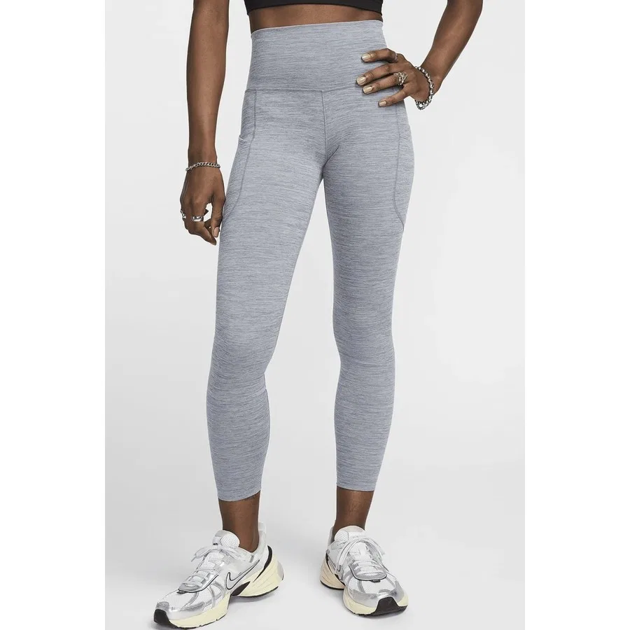 Леггинсы с высоким поясом и карманами One Dri Fit High Rise 7/8 Nike, Серый