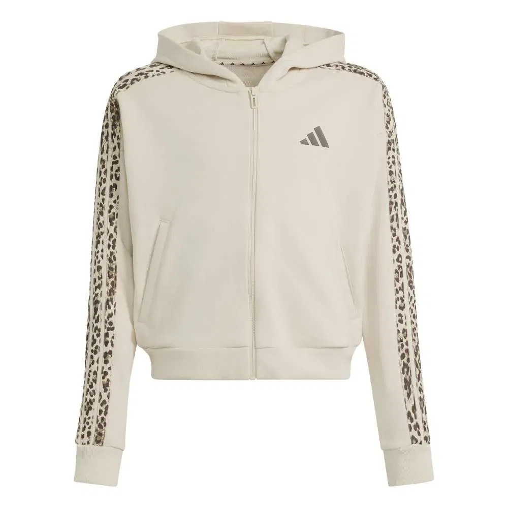 Толстовка на молнии с принтом Adidas Seasonals, бежевый — фото 3