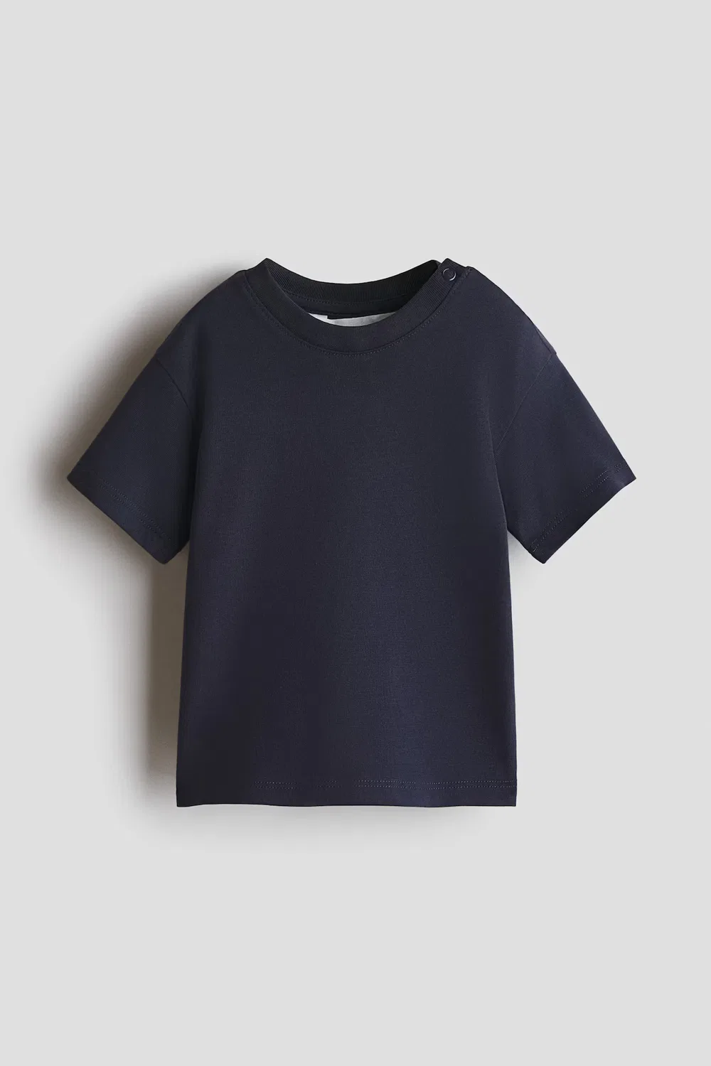 Футболка из хлопка пима свободного кроя H&M, Marineblau