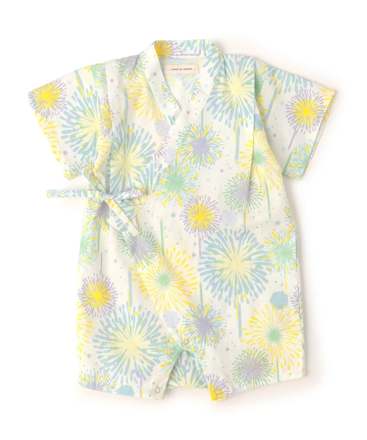 Детский комбинезон с принтом фейерверка Jinbei All sense of wonder, White — фото 2